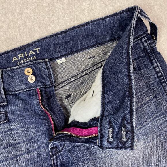 Ariat Women's Trouser 32S Mid Rise Stretch Ella Wide Leg Jean - Picture 5 of 12